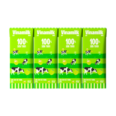 Lô 4 sữa tươi Vinamilk 100% vị dừa hộp 180ml chính hãng | Siêu Thị GO!– Thực phẩm giá tốt