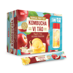 Trà Kombucha Bản vị táo hộp 8 gói x 5g chính hãng