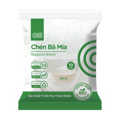 Lô 10 chén giấy bã mía GO! 350ml chính hãng