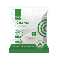 Lô 5 tô giấy bã mía GO! oval 530ml chính hãng