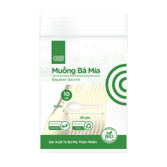 Lô 10 muỗng giấy bã mía GO! 14cm chính hãng