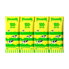 Lô 4 sữa tươi Vinamilk giảm béo vị chuối hộp 180ml chính hãng | Siêu Thị GO!– Thực phẩm giá tốt