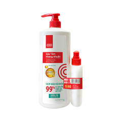 Sữa tắm kháng khuẩn GO! dưỡng ẩm chai 1 lít + hàng tặng 200ml chính hãng