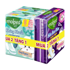 Lô 2 băng vệ sinh Molped kháng khuẩn 8M + hàng tặng chính hãng