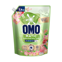 Nước giặt OMO Matic thiên nhiên ngọt ngào 2.8kg chính hãng