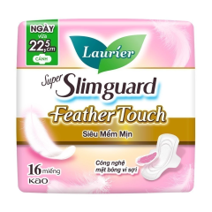 Băng vệ sinh Laurier Slimguard Siêu mềm mịn 22.5cm gói 16 miếng chính hãng