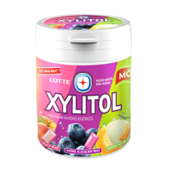 Kẹo gum Lotte Xylitol hương trái cây hũ 130.5g chính hãng