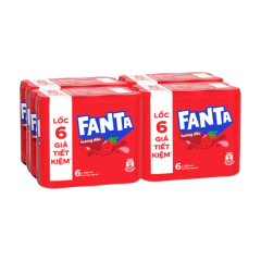 Thùng 24 nước ngọt Fanta dâu lon 320ml chính hãng