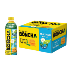 Thùng 24 Trà xanh Boncha hoa lài chai 450ml chính hãng