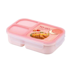 Hộp cơm 3 ngăn LocknLock HPL781 màu hồng 980ml chính hãng