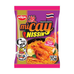 Mì cay trộn Nissin vị Thái Tomyum gói 70g chính hãng