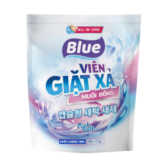 Viên giặt xả Blue muối hồng túi 48 viên chính hãng