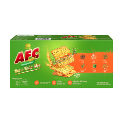 Bánh cracker AFC hạt và thảo mộc vị bắp xào bơ hộp 109g chính hãng
