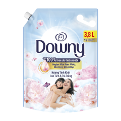 Nước xả vải Downy tinh khôi lan tiên và trà trắng túi 3.8 lít chính hãng