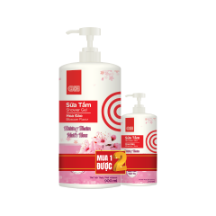 Sữa tắm GO! hương hoa anh đào chai 900ml + hàng tặng 200ml chính hãng
