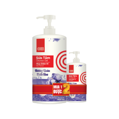 Sữa tắm GO! hương hoa diên vĩ chai 900ml + hàng tặng 200ml chính hãng