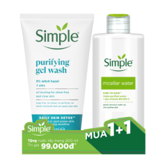 Gel rửa mặt Simple Purifying giảm bóng nhờn 150ml + Hàng tặng chính hãng