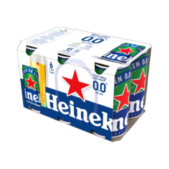 Lô 6 thức uống đại mạch Heineken 0.0 lon 250ml chính hãng