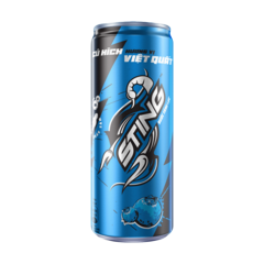 Nước tăng lực Sting Blue vị việt quất lon 320ml chính hãng