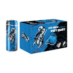 Thùng 24 nước tăng lực Sting Blue vị việt quất lon 320ml chính hãng