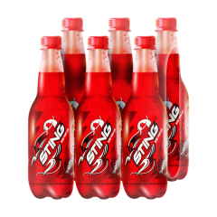 Lô 6 nước tăng lực Sting dâu tây đỏ chai 500ml chính hãng