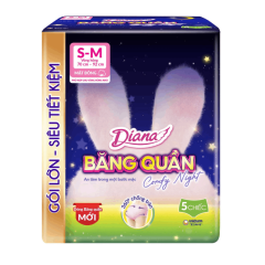Băng vệ sinh dạng quần Diana Comfy ban đêm size S-M 5 miếng chính hãng