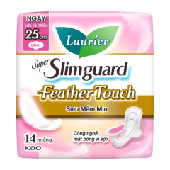Băng vệ sinh Laurier Slimguard Siêu mềm mịn 25cm gói 14 miếng chính hãng