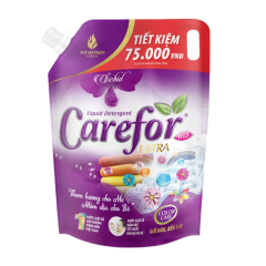 Nước giặt xả Carefor đậm đặc hoa lan tím túi 3.6 lít chính hãng
