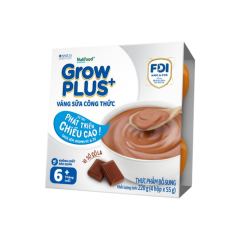Lốc 4 váng sữa GrowPlus socola hộp 55g chính hãng | Siêu Thị GO!– Thực phẩm giá tốt