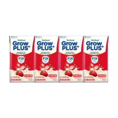 Lô 4 thực phẩm bổ sung GrowPlus vị dâu hộp 110ml chính hãng | Siêu Thị GO!– Thực phẩm giá tốt