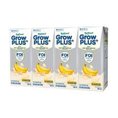 Lô 4 thực phẩm bổ sung Grow Plus+ vị chuối hộp 180ml chính hãng | Siêu Thị GO!– Thực phẩm giá tốt