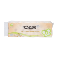 Lô 12 cuộn giấy vệ sinh cao cấp C&S chính hãng