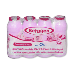 Lô 4 sữa chua uống men sống Betagen hương dâu chai 140ml chính hãng | Siêu Thị GO!– Thực phẩm giá tốt