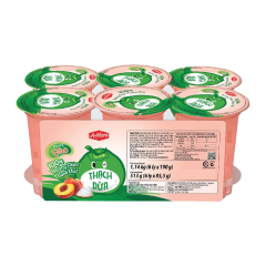 Lô 6 thạch dừa Ánh Hồng hương đào hũ 190g chính hãng