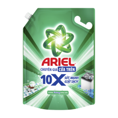 Nước giặt Ariel cửa trên 10X sức mạnh giặt sạch túi 4.05kg chính hãng