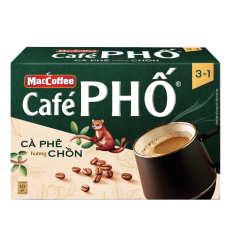 Cà phê Phố 3in1 hương chồn hộp 10 gói x 16g chính hãng