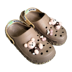 Dép rọ trẻ em màu nâu DEB0002 T6.2025 size 30 chính hãng