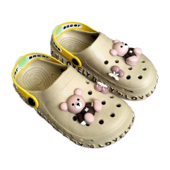 Dép rọ trẻ em màu kem DEB0002 T6.2025 size 30 chính hãng