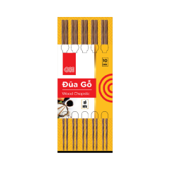 Lô 10 đũa dừa viền GO! chính hãng