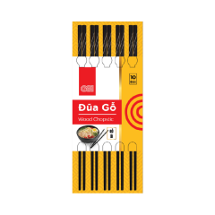 Lô 10 đũa gỗ viền GO! chính hãng