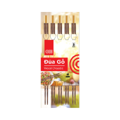 Lô 5 đũa gỗ bọc đầu GO! chính hãng