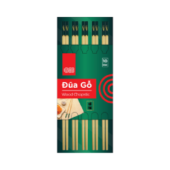Lô 10 đũa tre đầu hươu GO! chính hãng