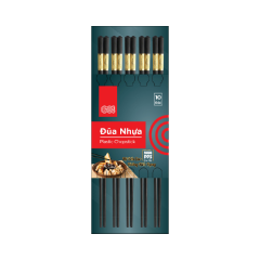Lô 10 đũa nhựa đầu bọc GO! chính hãng
