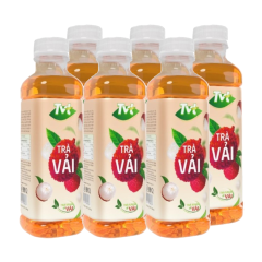 Lô 6 trà vải TVT chai 450ml chính hãng