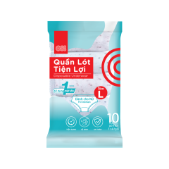Lô 10 quần lót tiện lợi nữ GO! PP size L chính hãng