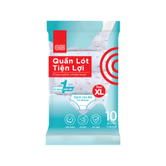 Lô 10 quần lót tiện lợi nữ GO! PP size XL chính hãng