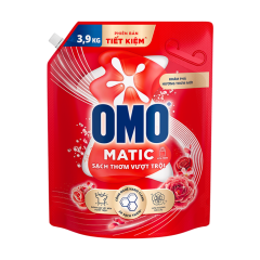 Nước giặt OMO Matic cửa trên sạch thơm vượt trội túi 3.9kg chính hãng