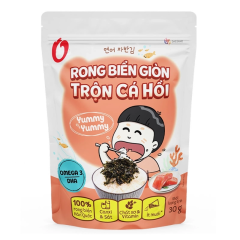 Rong biển giòn Ofood trộn cá hồi 30g chính hãng