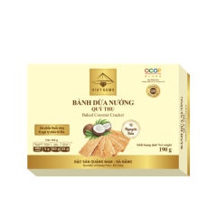 Bánh dừa nướng Quý Thu Viet Gems hộp 190g chính hãng