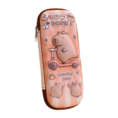Hộp đựng bút 3D hình Capybara SH.519 1 ngăn màu nâu chính hãng